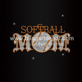 Rhinestone Softball Mom Heat Transfers Rhinestone Softball Mom Heat Transfers